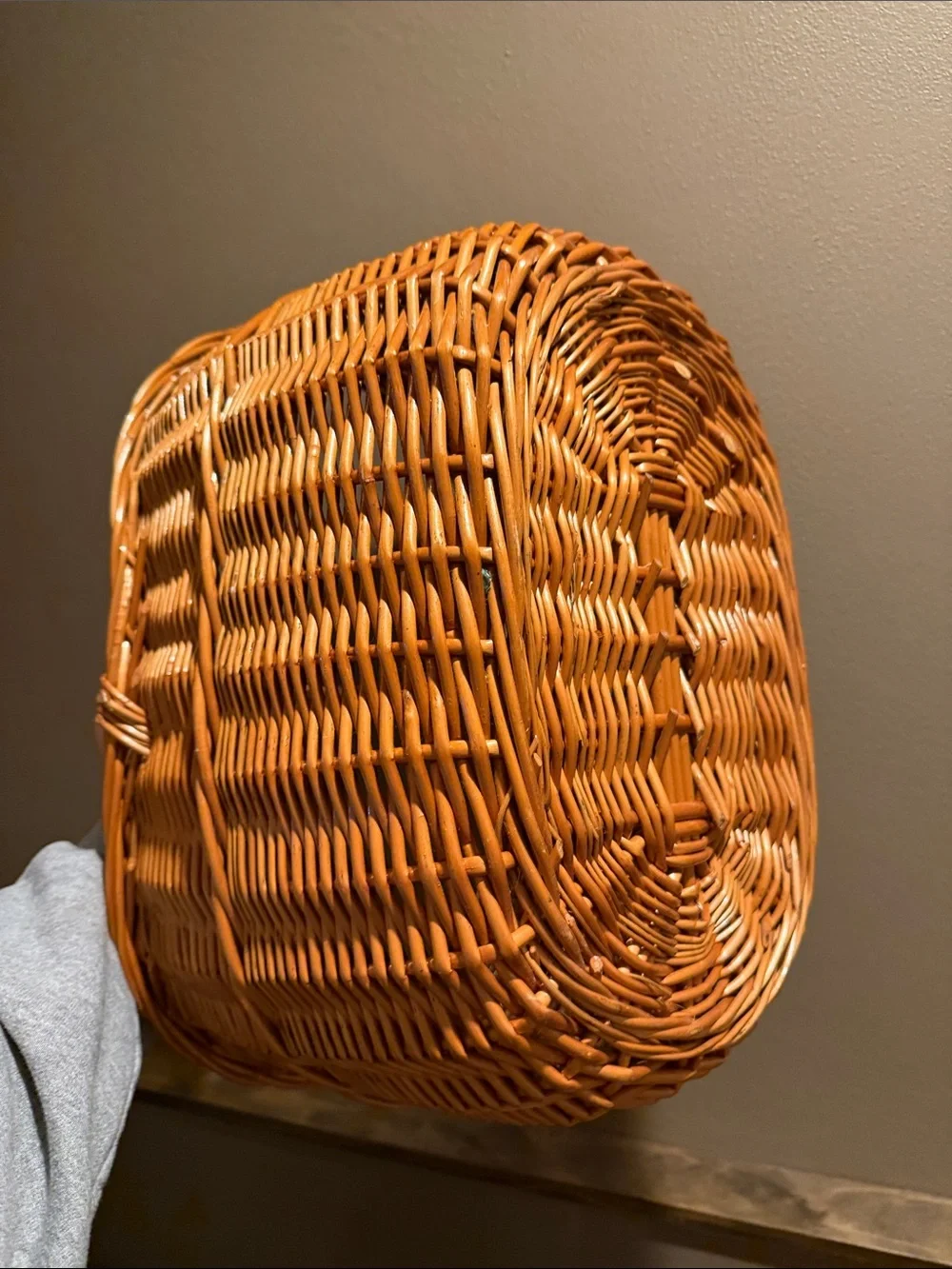 Vintage Woven Natural Rattan Wicker Basket